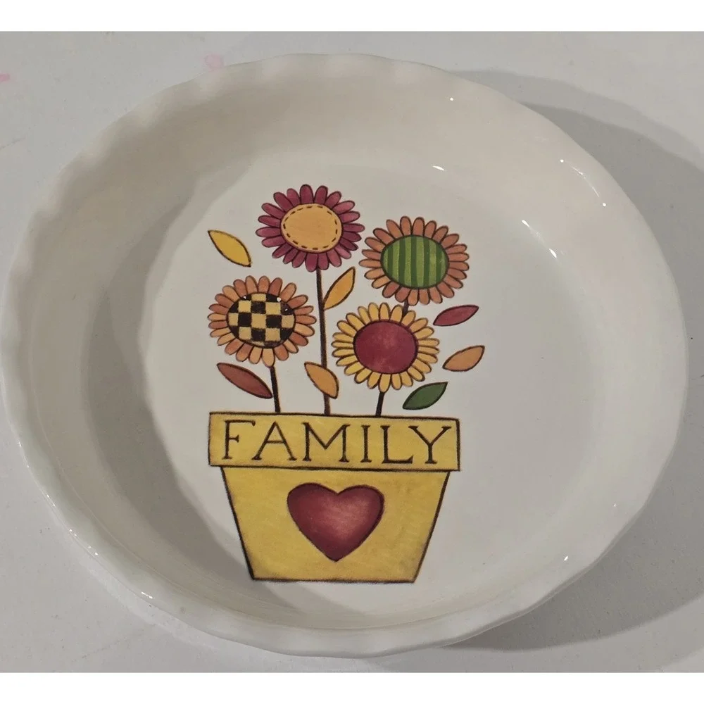 Nantucket Pottery Deep Dish Pie Plate 10